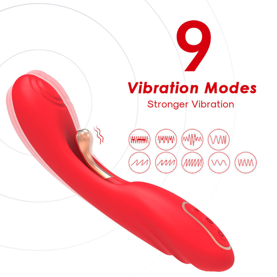 ARMONY - VIBRATOR WITH OSCILLATING TONGUE RED - My naughty haven #