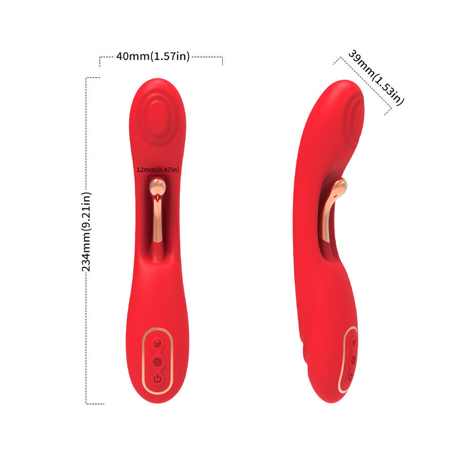 ARMONY - VIBRATOR WITH OSCILLATING TONGUE RED - My naughty haven #