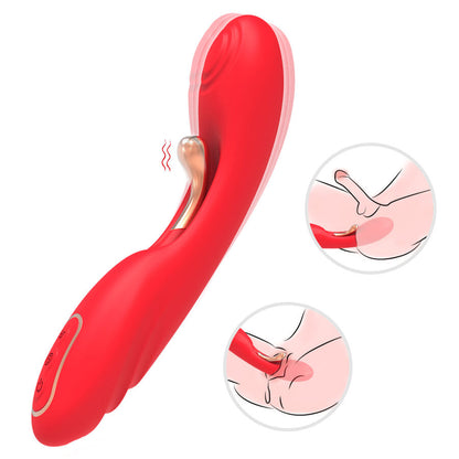 ARMONY - VIBRATOR WITH OSCILLATING TONGUE RED - My naughty haven #