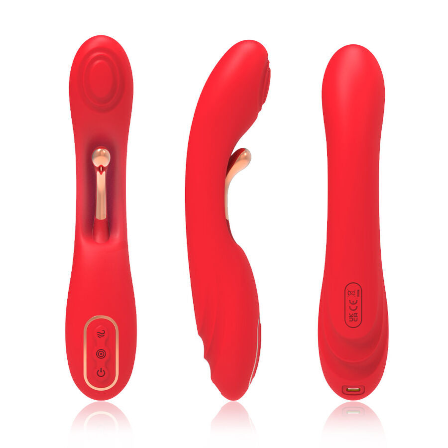 ARMONY - VIBRATOR WITH OSCILLATING TONGUE RED - My naughty haven #