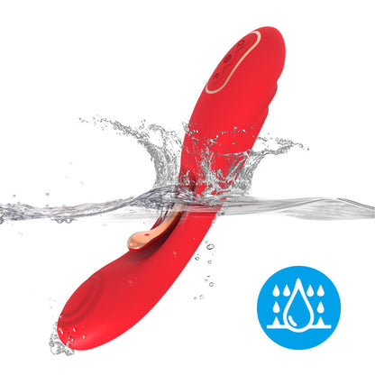 ARMONY - VIBRATOR WITH OSCILLATING TONGUE RED - My naughty haven #