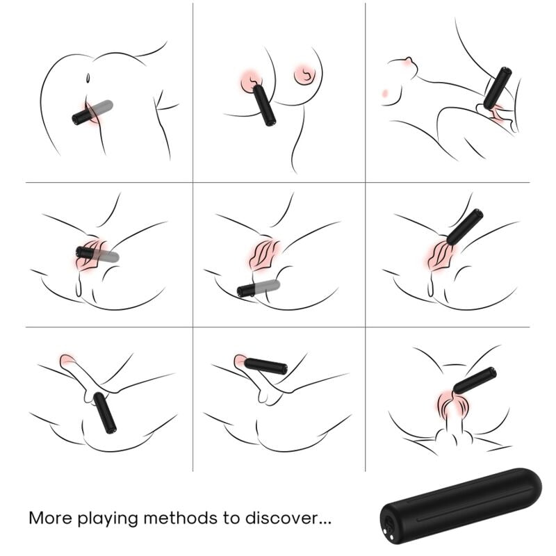 ARMONY - WARHEAD VIBRATOR BULLET REMOTE CONTROL BLACK 2 CM X 8.8 CM - My naughty haven #