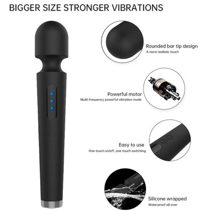 ARMONY - X POWER LARGE MASSAGER & VIBRATOR 7 VIBRATIONS BLACK - My naughty haven #