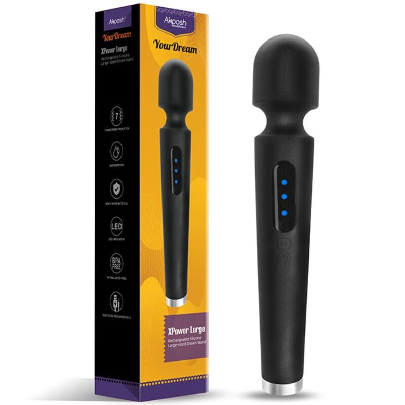 ARMONY - X POWER LARGE MASSAGER & VIBRATOR 7 VIBRATIONS BLACK - My naughty haven #