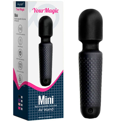 ARMONY - YOUR MAGIC MASSAGER & VIBRATOR RECHARGEABLE 10 VIBRATIONS WAND DOTS BLACK - My naughty haven #