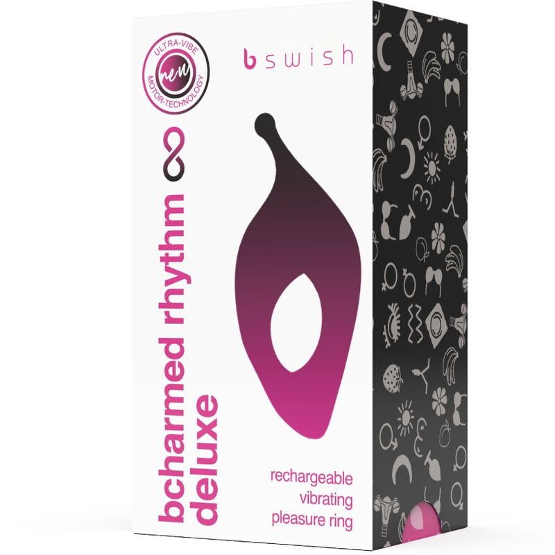 B SWISH - BCHARMED RHYTHM INFINITE DELUXE PENIS RING 15 VIBRATIONS BLACK - My naughty haven #