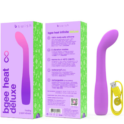 B SWISH - BGEE HEAT INFINITE DELUXE RECHARGEABLE VIBRATOR LAVENDER SILICONE - My naughty haven #