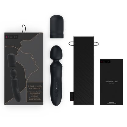 B SWISH - BTHRILLED VIBRATOR WAND PREMIUM BLACK - My naughty haven #