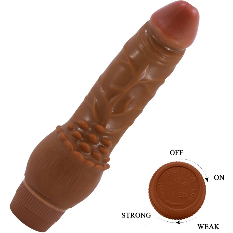 BAILE - BARBARA REALISTIC VIBRATOR 19.5 CM MULATTO - My naughty haven #