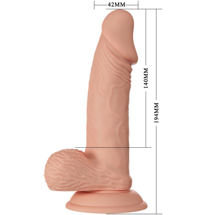BAILE - BEAUTIFUL ENCOUNTER ZEBULON FLEXIBLE REALISTIC DILDO 19.4 CM NATURAL - My naughty haven #