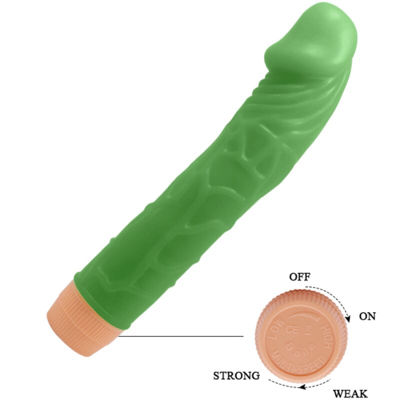 BAILE - BILL REALISTIC VIBRATOR 22.5 CM GREEN - My naughty haven #