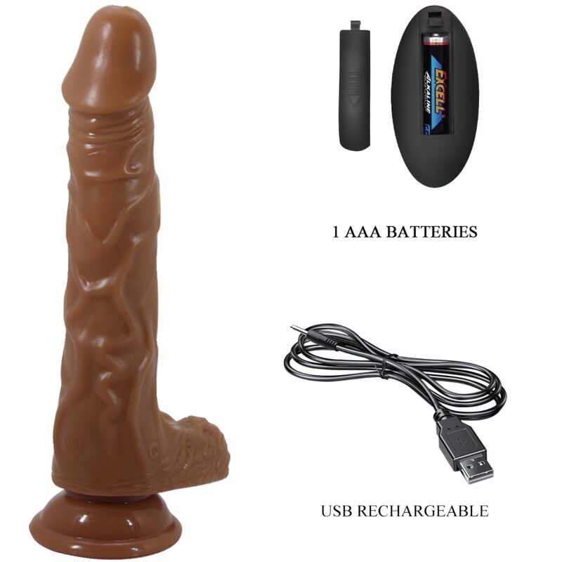 BAILE - BODACH REALISTIC VIBRATOR WITH REMOTE CONTROL SUCTION CUP - My naughty haven #