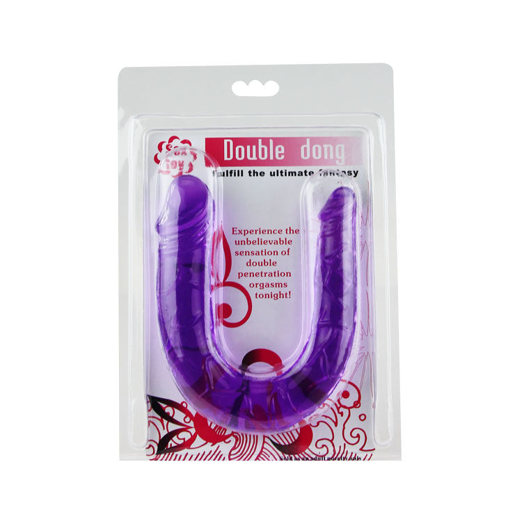 BAILE - DOUBLE DILDO IN LILAC FLEXIBLE JELLY - My naughty haven #