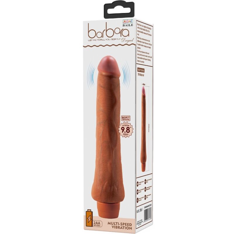 BAILE - DRYAD REALISTIC VIBRATOR 25 CM MULATTO - My naughty haven #