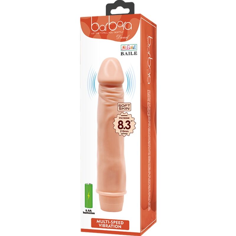 BAILE - DWARF REALISTIC VIBRATOR 21 CM FLESH - My naughty haven #