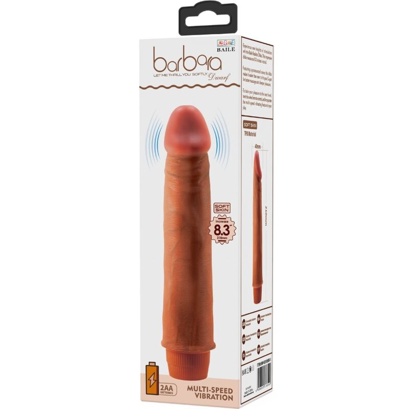 BAILE - DWARF REALISTIC VIBRATOR 21 CM MULATTO - My naughty haven #