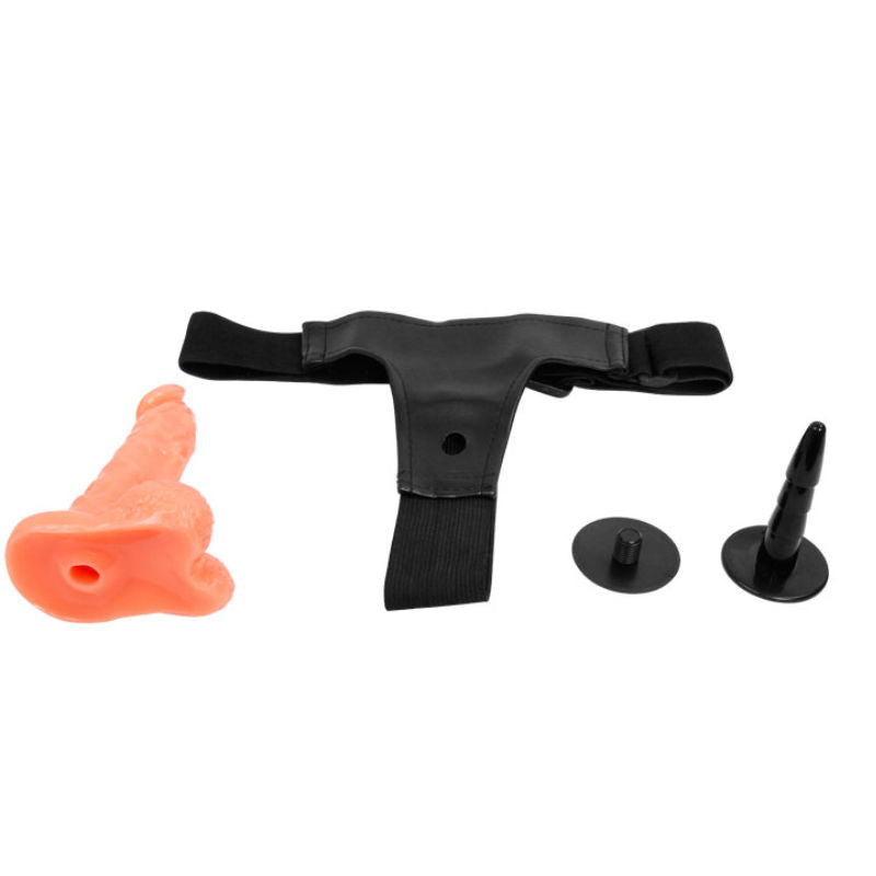 BAILE - HARNESS WITH REALISTIC PENIS AND ULTRA PASSIONATE ADJUSTABLE PANTIES 15.5 CM - My naughty haven #