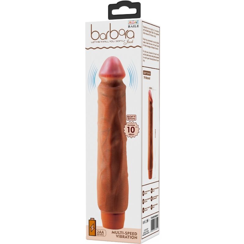 BAILE - JACK REALISTIC VIBRATOR 26 CM MULATTO - My naughty haven #