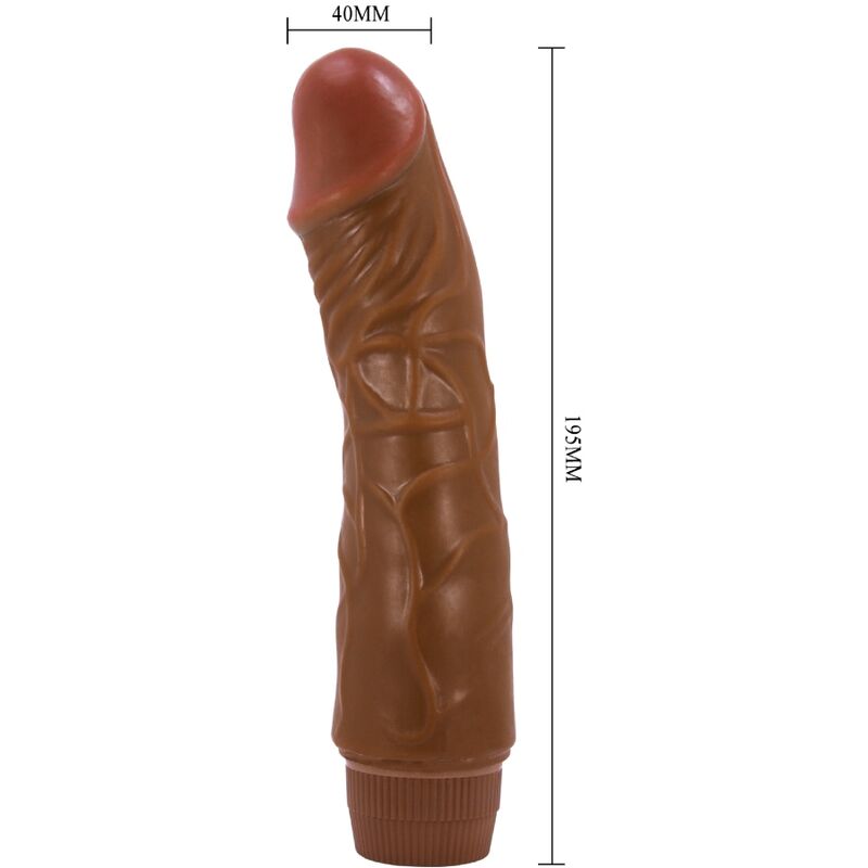 BAILE - JEFF REALISTIC VIBRATOR 19.5 CM MULATTO - My naughty haven #