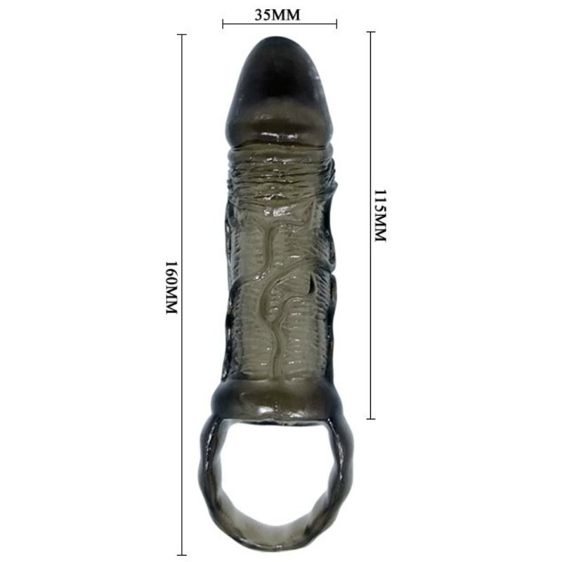 BAILE - PENIS EXTENSION SHEATH WITH STRAP FOR TESTICLES 11.5 CM - My naughty haven #