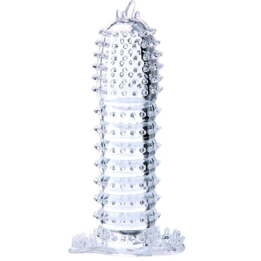 BAILE - PENIS SHEATH WITH TRANSPARENT STIMULATING POINTS 14 CM - My naughty haven #
