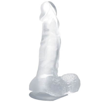 BAILE - REALISTIC DILDO WITH SUCTION CUP AND TESTICLES 16.7 CM TRANSPARENT - My naughty haven #