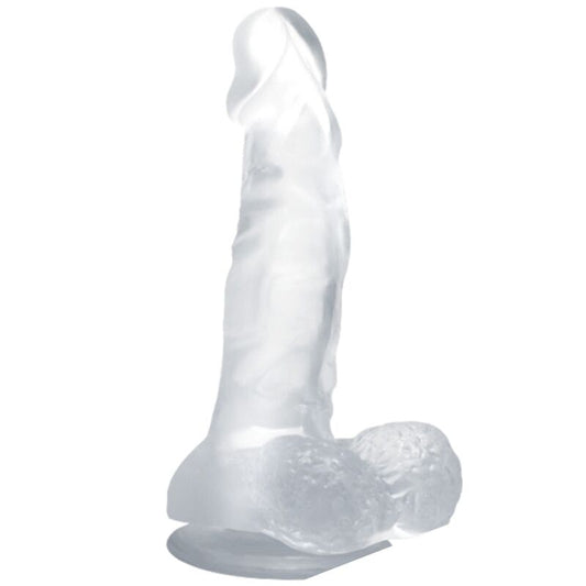 BAILE - REALISTIC DILDO WITH SUCTION CUP AND TESTICLES 16.7 CM TRANSPARENT - My naughty haven #