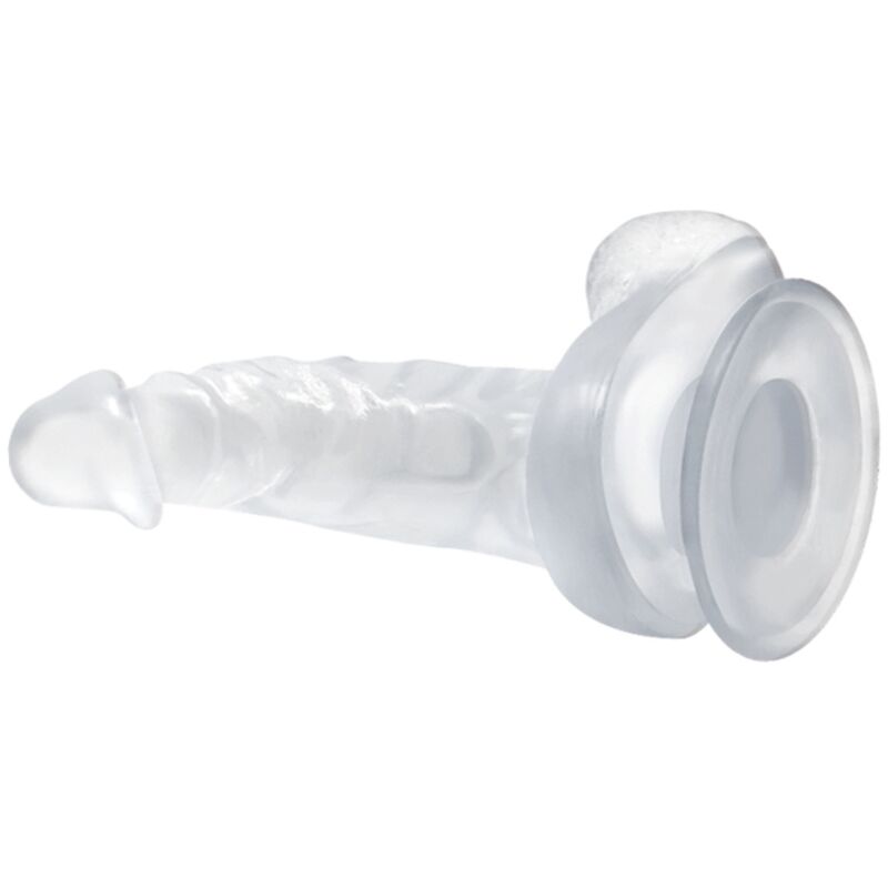 BAILE - REALISTIC DILDO WITH SUCTION CUP AND TESTICLES 16.7 CM TRANSPARENT - My naughty haven #
