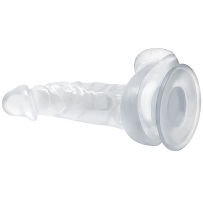 BAILE - REALISTIC DILDO WITH SUCTION CUP AND TESTICLES 16.7 CM TRANSPARENT - My naughty haven #