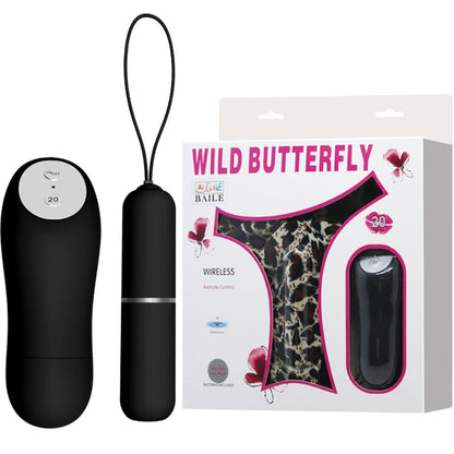 BAILE - THONG WITH VIBRATING BULLET AND REMOTE CONTROL BLACK - My naughty haven #