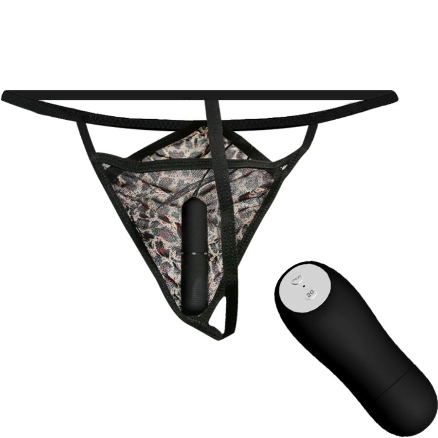 BAILE - THONG WITH VIBRATING BULLET AND REMOTE CONTROL BLACK - My naughty haven #