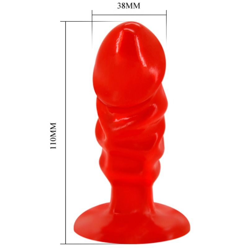 BAILE - UNISEX ANAL PLUG WITH RED SUCTION CUP - My naughty haven #
