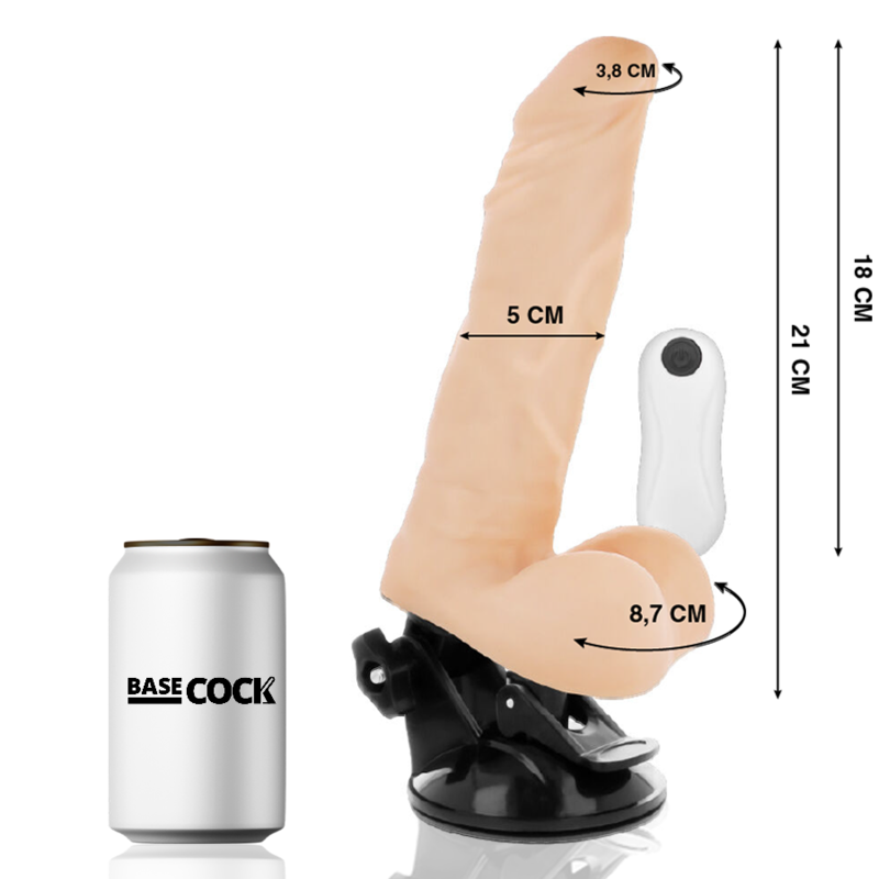 BASECOCK - REALISTIC BENDABLE REMOTE CONTROL FLESH 21 CM -O- 5 CM - My naughty haven #