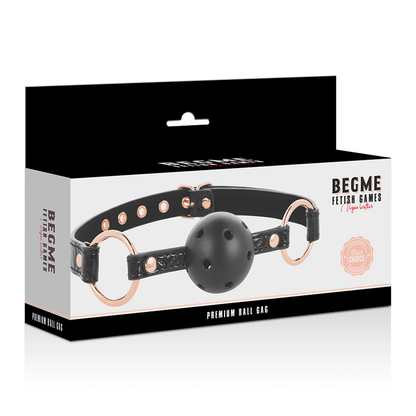 BEGME - BLACK EDITION BALL GAG VEGAN LEATHER - My naughty haven #