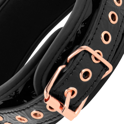 BEGME - BLACK EDITION COLLAR WITH NIPPLE CLAMPS WITH NEOPRENE LINING - My naughty haven #