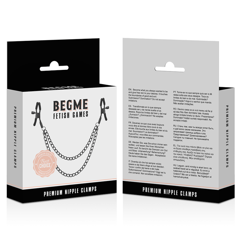BEGME - RED EDITION NIPPLE CLIPS WITH CHAIN - My naughty haven #