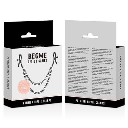 BEGME - RED EDITION NIPPLE CLIPS WITH CHAIN - My naughty haven #