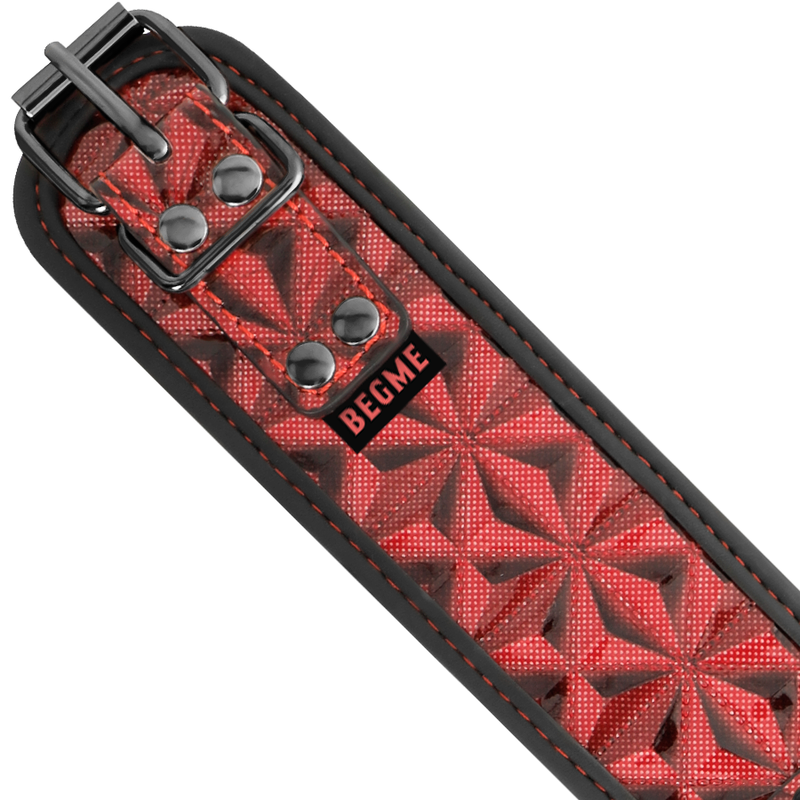 BEGME - RED EDITION PREMIUM VEGAN LEATHER COLLAR WITH NEOPRENE LINING - My naughty haven #