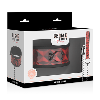 BEGME - RED EDITION PREMIUM VEGAN LEATHER COLLAR WITH NEOPRENE LINING - My naughty haven #