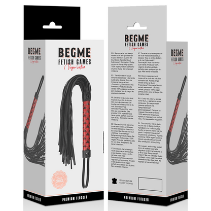 BEGME - RED EDITION VEGAN LEATHER FLOGGER - My naughty haven #