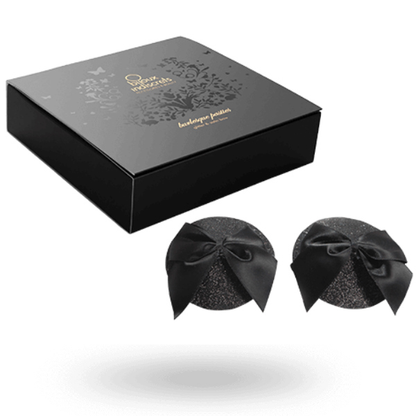 BIJOUX - BURLESQUE SHINY NIPPLE COVERS WITH BOW - My naughty haven #