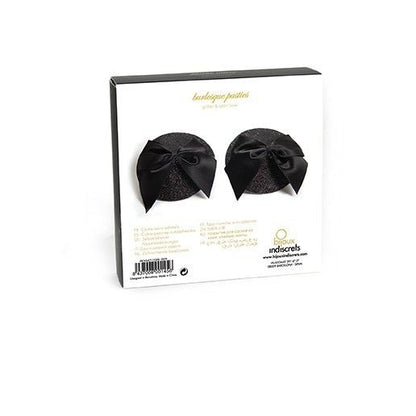 BIJOUX - BURLESQUE SHINY NIPPLE COVERS WITH BOW - My naughty haven #