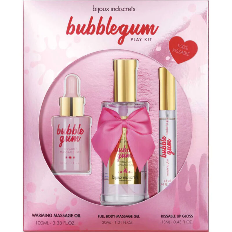 BIJOUX - INDISCRETS BUBBLEGUM PLAY KIT WITH OIL GEL & LIP GLOSS - My naughty haven #