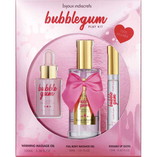BIJOUX - INDISCRETS BUBBLEGUM PLAY KIT WITH OIL GEL & LIP GLOSS - My naughty haven #