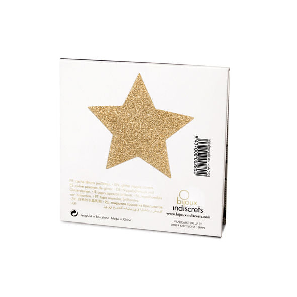 BIJOUX - INDISCRETS FLASH GOLDEN STAR NIPPLE COVERS - My naughty haven #
