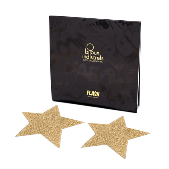 BIJOUX - INDISCRETS FLASH GOLDEN STAR NIPPLE COVERS - My naughty haven #