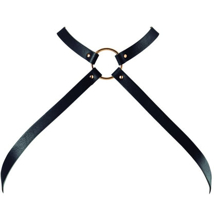 BIJOUX - INDISCRETS MAZE CROSSED CHEST HARNESS BLACK - My naughty haven #