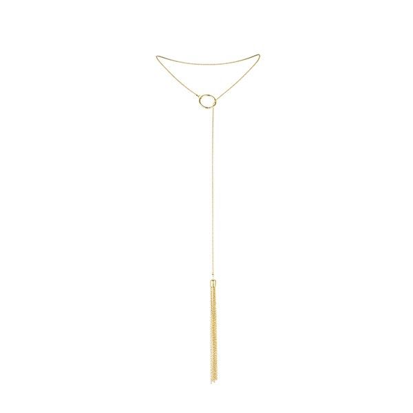 BIJOUX - MAGNIFIQUE METAL NECKLACE WITH GOLDEN FRINGES - My naughty haven #