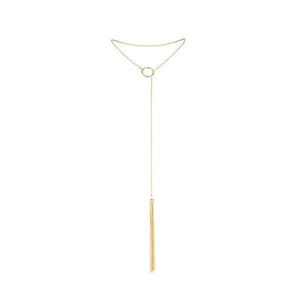 BIJOUX - MAGNIFIQUE METAL NECKLACE WITH GOLDEN FRINGES - My naughty haven #