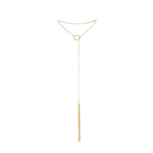 BIJOUX - MAGNIFIQUE METAL NECKLACE WITH GOLDEN FRINGES - My naughty haven #